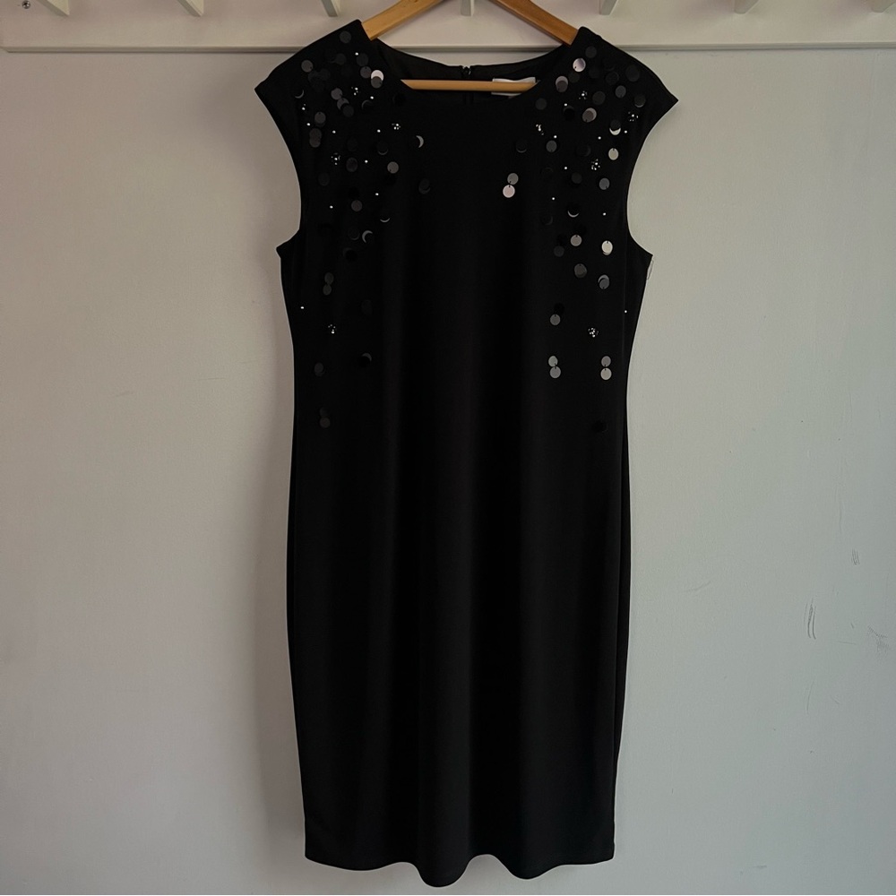 Calvin Klein Black Dress with Sequin Details